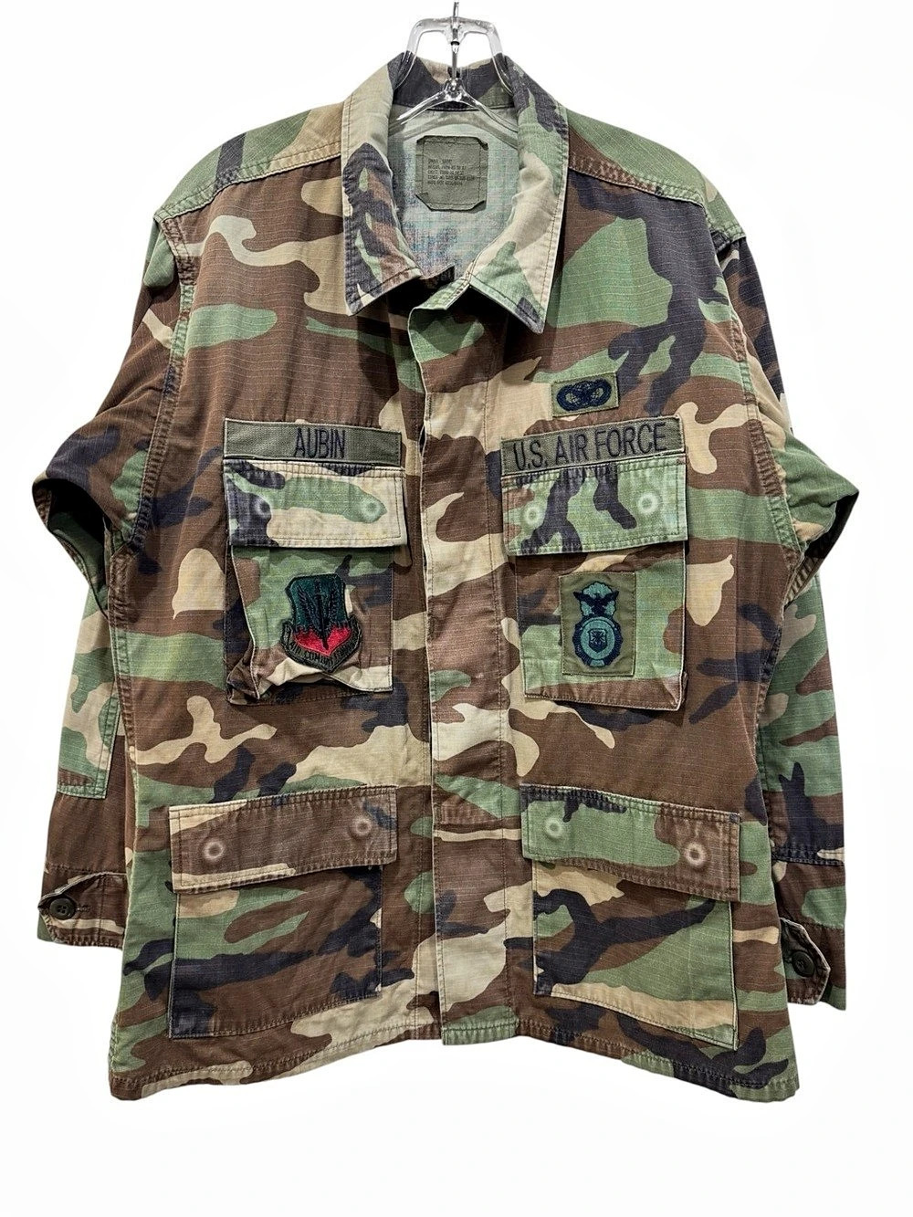 US Military Issue US Air Force Woodland Camo BDU Field Shirt Jacket Small